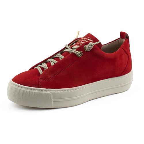 Paul Green Damen SUPER Soft Pauls, Frauen Low-Top Sneaker,schnürschuhe,schnürer,Plateausohle,Halbschuhe,straßenschuhe,Rot (Salsa),38 EU / 5 UK von Paul Green