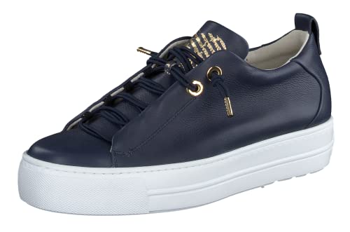 Paul Green Damen SUPER Soft Pauls | Frauen Low-Top Sneaker | schnürschuhe | schnürer | Plateausohle | Halbschuhe | straßenschuhe | Blau (Space/Gold) | 40.5 EU / 7 UK von Paul Green