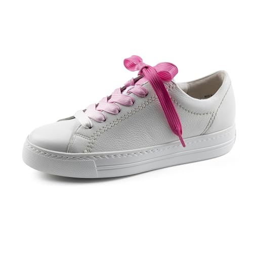 Paul Green Damen SUPER Soft Pauls mit Relax-Weite, Frauen Low-Top Sneaker,Wechselfußbett,Laufschuhe,schnürschuhe,schnürer,Weiß (White/Flamingo),40 EU / 6.5 UK von Paul Green