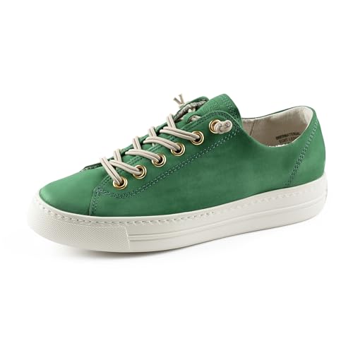 Paul Green Damen SUPER Soft Pauls mit Relax-Weite, Frauen Low-Top Sneaker,Wechselfußbett,Plateausohle,Halbschuhe,Sportschuhe,Grün (Green),37 EU / 4 UK von Paul Green