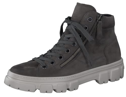 Paul Green Damen Hightop-Sneaker, Frauen High-Top Sneaker,Turnschuhe,Laufschuhe,schnürschuhe,schnürer,schnürstiefeletten,Grau (Iron),37.5 EU / 4.5 UK von Paul Green