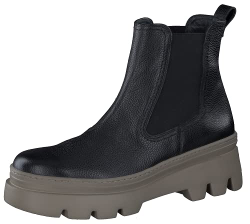 Paul Green Damen SUPER SOFT Chelsea-Boots, Frauen Chelsea Boots,schlupfstiefel,hoch,stiefel,bootee,booties,halbstiefel,Schwarz (BLACK),37 EU / 4 UK von Paul Green