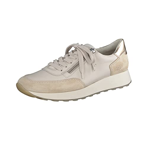 Paul Green Damen SUPER Soft Sneaker, Frauen Low-Top Sneaker,schnürschuhe,schnürer,Women's,Ladies,Halbschuhe,Beige/Gold (Sand.Biscuit),37 EU / 4 UK von Paul Green