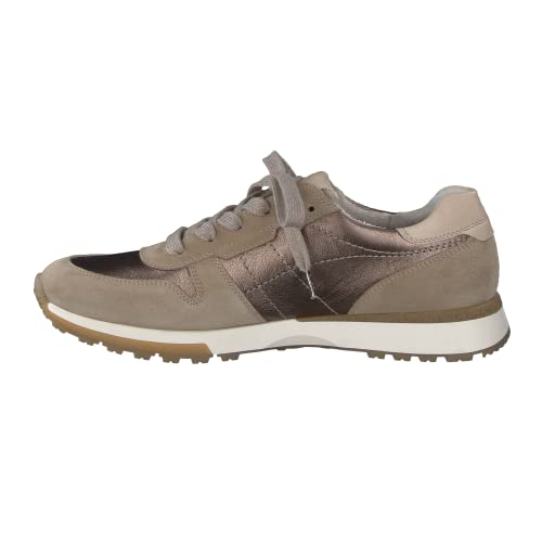 Paul Green Damen SUPER Soft Sneaker mit Wechselfußbett, Frauen Bequemschuhe,Wechselfußbett,Halbschuhe,schnürer,Beige Metallic (Grain/Grunge),38.5 EU / 5.5 UK von Paul Green