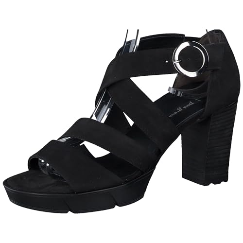 Paul Green Damen Plateau-Sandalette, Frauen Sandaletten,high Heels,Stilettos,offene Absatzschuhe,hoher Absatz,Sommerschuhe,Schwarz (Black),37 EU / 4 UK von Paul Green