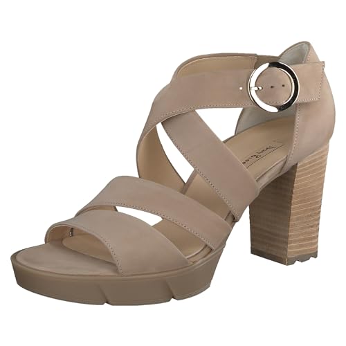 Paul Green Damen Plateau-Sandalette, Frauen Sandaletten,hoher Absatz,Sommerschuhe,Freizeitschuhe,offene Schuhe,Strandschuhe,Beige (SISAL),40 EU / 6.5 UK von Paul Green