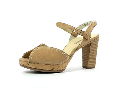 Paul Green Sandalette 7548-026, Rauleder, Beige, Damen EU 5,5/38,5 von Paul Green