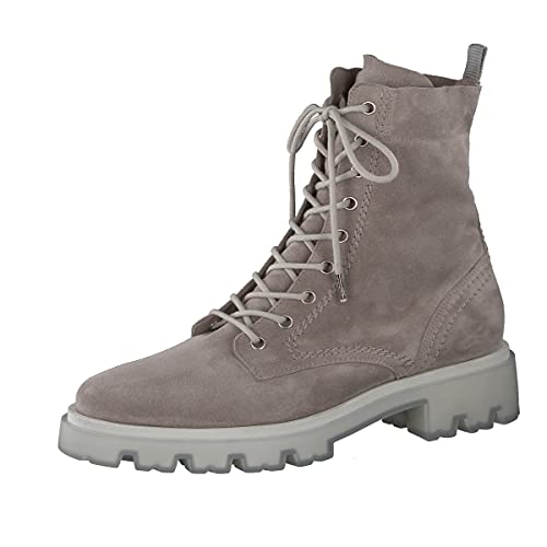 Paul Green Damen Schnürbootie, Damen Combat Boots,boots,stiefel,bootee,booties,halbstiefel,kurzstiefel,Hellgrau (SOFT SUEDE STONE),6 UK / 39 EU von Paul Green