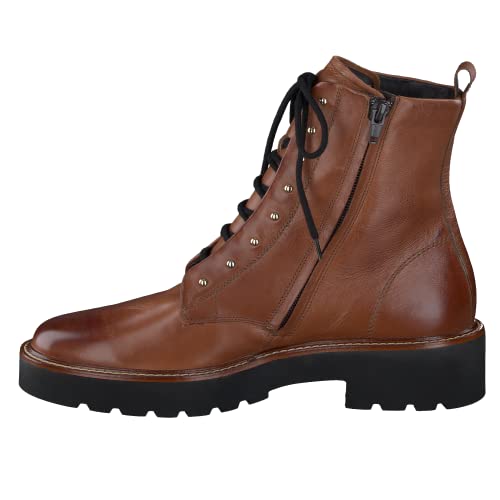 Paul Green Damen Schnürbootie, Frauen Combat Boots,halbstiefel,kurzstiefel,uebergangsschuhe,uebergangsstiefel,Cognac-Braun (COGNAC),40.5 EU / 7 UK von Paul Green