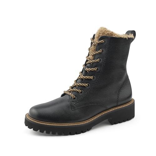 Paul Green Damen Schnürbootie mit Warmfutter, Frauen Schnürstiefeletten,Warm gefüttert,Bootee,Booties,halbstiefel,Schwarz (Black),37 EU / 4 UK von Paul Green