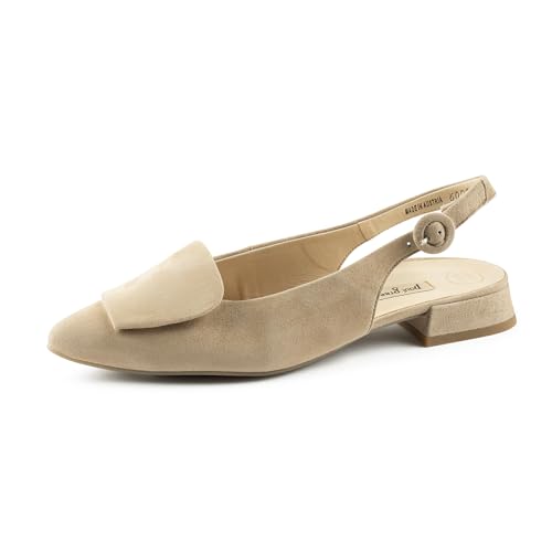 Paul Green Damen Sling-Sandalette, Frauen Sandaletten,offene Schuhe,Strandschuhe,Riemchensandalen,elegant,Leichter Absatz,Beige (Dakar),38 EU / 5 UK von Paul Green