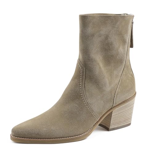 Paul Green Damen Stiefelette, Frauen Ankle Boots,knöchelhoch,reißverschluss,Stiefel,Bootee,Booties,halbstiefel,Kurzstiefel,Beige (Grain),37.5 EU / 4.5 UK von Paul Green