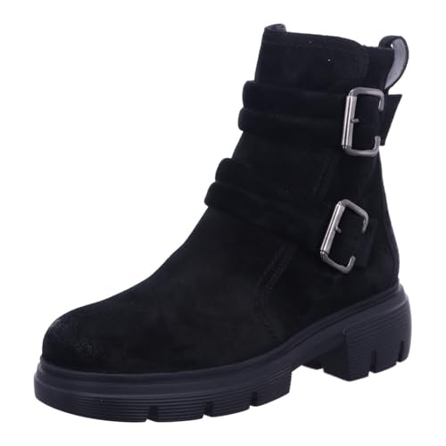 Paul Green Damen Stiefelette, Frauen Biker Boots,Warm gefüttert,halbstiefel,Kurzstiefel,uebergangsschuhe,Schwarz (Black),37.5 EU / 4.5 UK von Paul Green