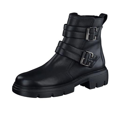 Paul Green Damen Stiefelette, Frauen Biker Boots,Warm gefüttert,halbstiefel,Kurzstiefel,uebergangsschuhe,Schwarz (Black),41 EU / 7.5 UK von Paul Green