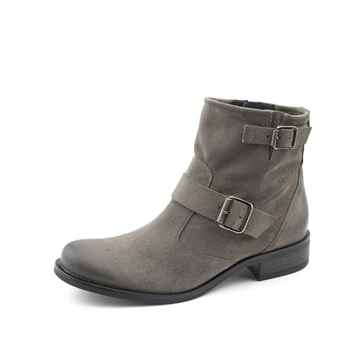Paul Green Damen Stiefelette, Frauen Biker Boots,uebergangsstiefel,flach,Stiefel,Bootee,Booties,halbstiefel,Kurzstiefel,Grau (Titan),42 EU / 8 UK von Paul Green
