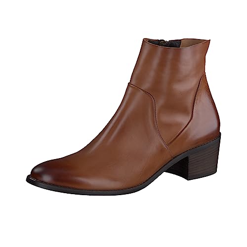 Paul Green Damen Stiefelette | Frauen Ankle Boots | stiefel | bootee | booties | halbstiefel | kurzstiefel | uebergangsschuhe | Mittelbraun (COGNAC) | 42 EU / 8 UK von Paul Green