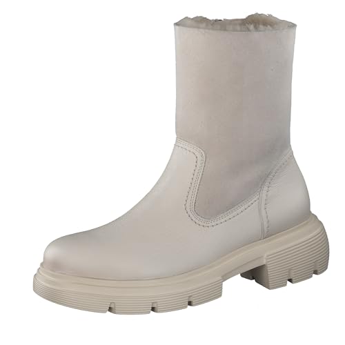 Paul Green Damen Stiefelette mit Lammfell, Frauen Plateaustiefeletten,Warm gefüttert,plateauabsatz,Winter,Boots,Stiefel,Beige (Biscuit),40.5 EU / 7 UK von Paul Green