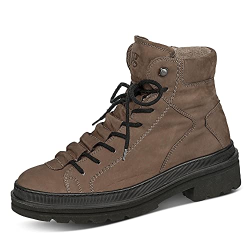 Paul Green Damen Stiefeletten Schuhe Schnürboots Bergsteigerösen Nubukleder Elegant Freizeit Uni weich Nubuk profilboden von Paul Green