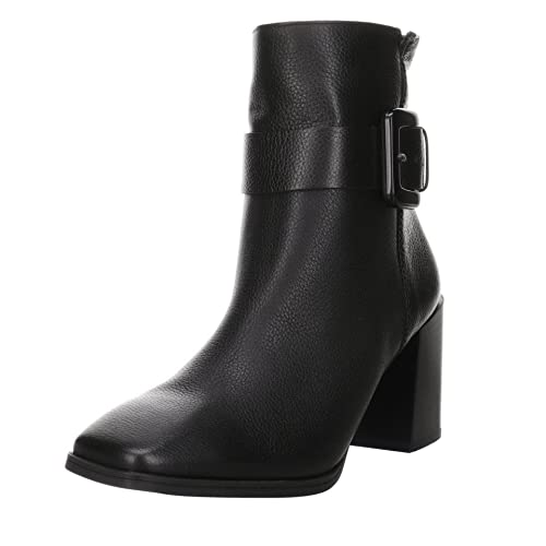 Paul Green Damen Stiefeletten Schuhe Stiefelette Glattleder Elegant Freizeit Uni schwarz elegant Blockabsatz von Paul Green