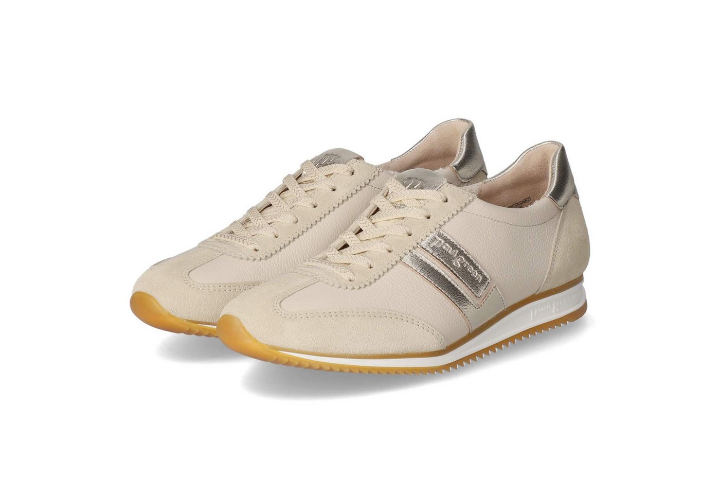 Paul Green Paul Green 5453-087 Damen Leder & Textil beige Schnürschuh von Paul Green
