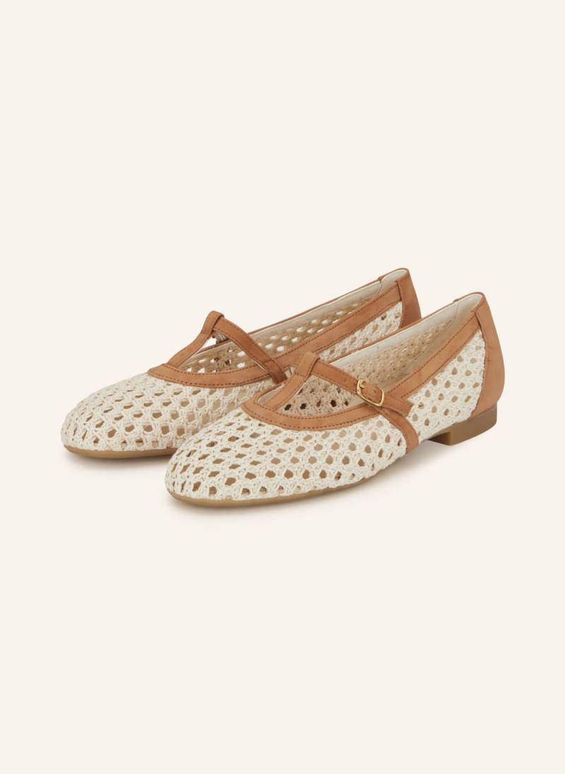 Paul Green Mary-Jane-Ballerinas beige von Paul Green