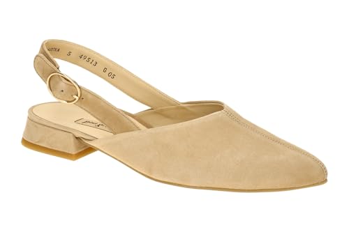 Paul Green Peeptoes & Slingpumps 6163-017, Rauleder, Beige, Damen EU 6,5/40 von Paul Green