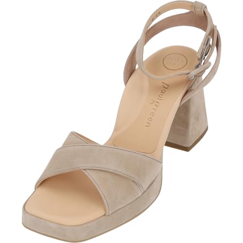 Paul Green 6061 Sandaletten über 50 mm gl. Boden Gr.5½, Beige von Paul Green