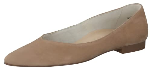 Paul Green Schuhe Damenschuhe Bequeme Flats Ballerina Veloursleder Flats Bequem Uni dunkel-blau Velours-Leder flach schlicht von Paul Green