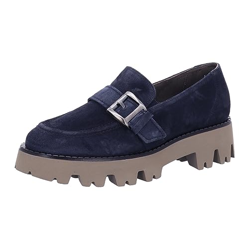 Paul Green Slipper & Mokassin 1050-004, Rauleder, Blau, Damen EU 4/37 von Paul Green