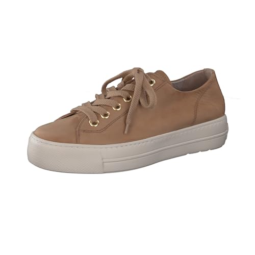 Paul Green Damen, Frauen Low-Top Sneaker,Laufschuhe,schnürschuhe,schnürer,Halbschuhe,straßenschuhe,Strassenschuhe,Mittelbraun (Nubuk/SISAL),37.5 EU / 4.5 UK von Paul Green