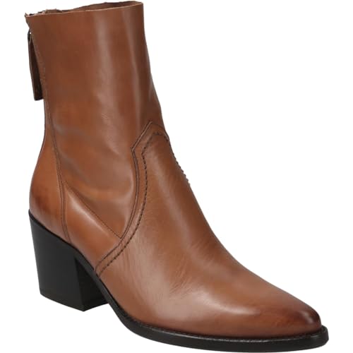 Paul Green Damen Stiefelette, Frauen Ankle Boots,uebergangsschuhe,uebergangsstiefel,knöchelhoch,reißverschluss,Mittelbraun (COGNAC),39 EU / 6 UK von Paul Green