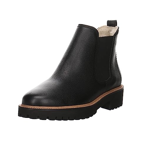 Paul Green Damen Chelsea-Boots mit Merino-Warmfutter, Frauen Chelsea Boots,Warm gefüttert,schlupfstiefel,stiefel,bootee,Schwarz (BLACK),37.5 EU / 4.5 UK von Paul Green