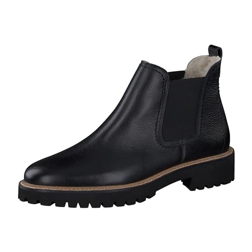 Paul Green Damen Chelsea-Boots mit Merino-Warmfutter, Frauen Chelsea Boots,Warm gefüttert,Winterstiefeletten,Stiefel,Schwarz (Black),38 EU / 5 UK von Paul Green