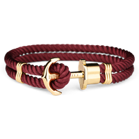 PAUL HEWITT Ankerarmband Phrep Gold Nylon Dark Berry für Frauen von Paul Hewitt