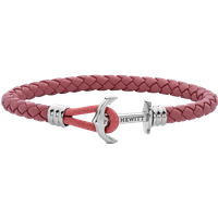 PAUL HEWITT Ankerarmband Phrep Lite Silber Leder Raspberry für Frauen von Paul Hewitt