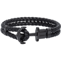 PAUL HEWITT Ankerarmband Phrep Schwarz Leder Schwarz für Männer von Paul Hewitt