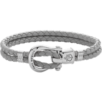 PAUL HEWITT Armband Phinity Silber Leder Grau für Frauen von Paul Hewitt
