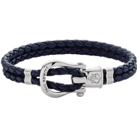 PAUL HEWITT Armband Phinity Silber Leder Marineblau für Frauen von Paul Hewitt