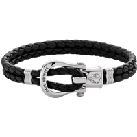 PAUL HEWITT Armband Phinity Silber Leder Schwarz für Frauen von Paul Hewitt
