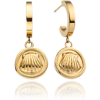 PAUL HEWITT Scallop Coin Ohrring Gold für Damen von Paul Hewitt