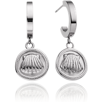 PAUL HEWITT Scallop Coin Ohrring Silber für Damen von Paul Hewitt