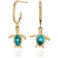 PAUL HEWITT Turtle Hoops Ohrring Aquamarine Gold für Damen von Paul Hewitt