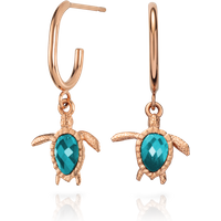 PAUL HEWITT Turtle Hoops Ohrring Aquamarine Roségold für Damen von Paul Hewitt