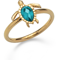 PAUL HEWITT Turtle Ring Aquamarine Gold für Damen von Paul Hewitt