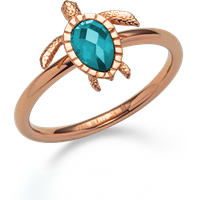 PAUL HEWITT Turtle Ring Aquamarine Roségold für Damen von Paul Hewitt