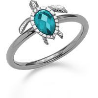 PAUL HEWITT Turtle Ring Aquamarine Silber für Damen von Paul Hewitt