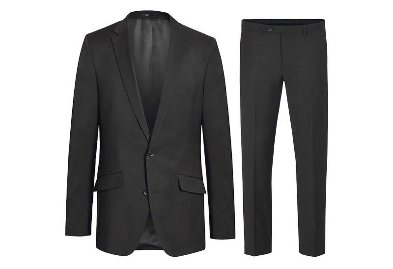 Paul Malone Anzug Herren Anzug modern Businessanzug regular fit (Set, 2-tlg., Sakko mit Hose) 100% Schurwolle anthrazit HA17 von Paul Malone