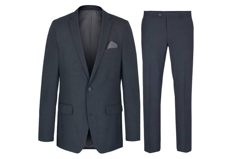 Paul Malone Anzug Herrenanzug modern Businessanzug regular fit - stretch (Set, 2-tlg., Sakko mit Hose) AMF-Naht blau HA43, Gr. 44 von Paul Malone