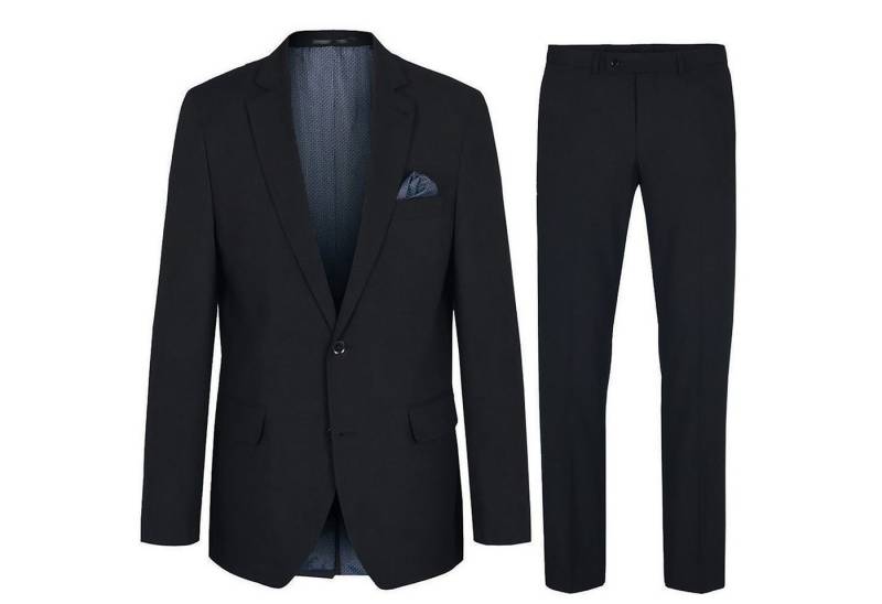 Paul Malone Anzug Herrenanzug modern regular fit - stretch (Set, 2-tlg., Sakko mit Hose) schwarz HA34, Gr. 66 von Paul Malone