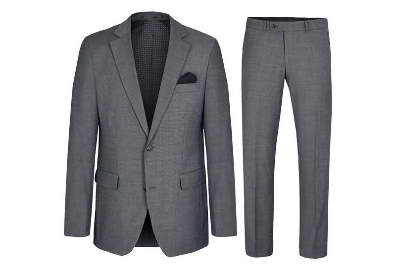 Paul Malone Anzug Herrenanzug modern regular fit - stretch - Businessanzug (Set, 2-tlg., Sakko mit Hose) grau HA15 - Gr.52 von Paul Malone